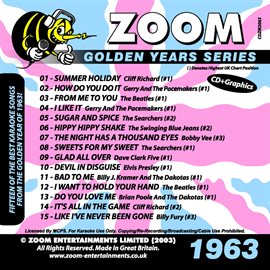 Cover image for Zoom Karaoke Golden Years 1963