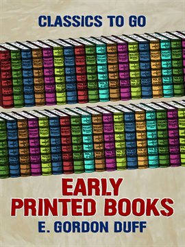 Imagen de portada para Early Printed Books