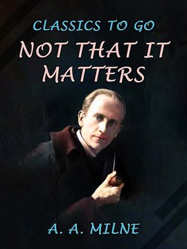 Cover image for Not that it Matters