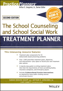 Cover image for The School Counseling and School Social Work Treatment Planner, With DSM-5 Updates