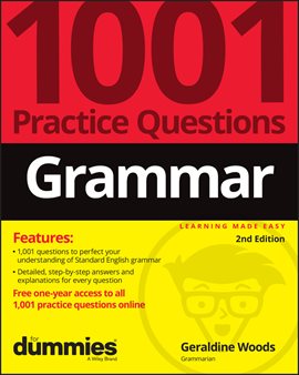Cover image for Grammar: 1001 Practice Questions for Dummies
