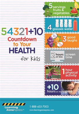 Cover image for 54321+10 Countdown To Your Health For Kids