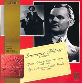 Cover image for Opera Arias / Songs (baritone): Tibbett, Lawrence - Bizet, G. / Leoncavallo, R. / Rossini, G. / S...