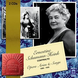 Cover image for Opera Arias (contralto): Schumann-Heink, Ernestine - Mehrkens, A. / Arditi, L. / Schubert, F. / W...