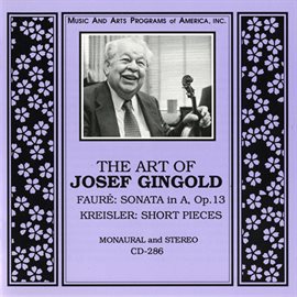 Cover image for The Art Of Josef Gingold