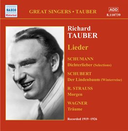 Cover image for Tauber, Richard: Lieder (1919-1926)