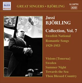 Cover image for Bjorling, Jussi: Bjorling Collection, Vol. 7: Swedish National Romantic Songs (1929-1953)