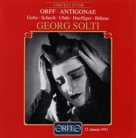 Cover image for Orff: Antigonae (1951)