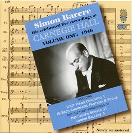 Cover image for Live Recordings At Carnegie Hall, Vol. 1 (recorded 1946)