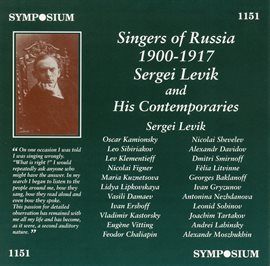 Cover image for Singers Of Russia (1900-1917)