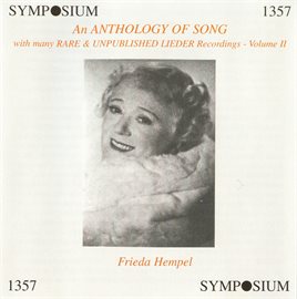 Cover image for An Anthology Of Song, Vol. 2 (1903-1935)