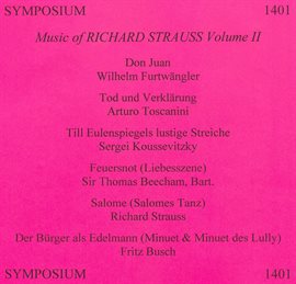 Cover image for Music Of Richard Strauss, Vol. 2 (1923-1954)
