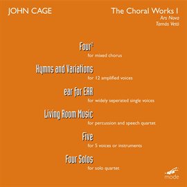 Cover image for Cage: The Choral Works, Vol. 1