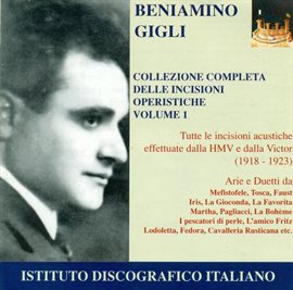 Cover image for Opera Arias (tenor): Gigli, Beniamino - Boito, A. / Puccini, G. / Ponchielli, A. / Mascagni, P. (...