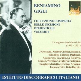 Cover image for Opera Arias (tenor): Gigli, Beniamino - Cilea, F. / Giordano, U. / Mascagni, P. (complete Collect...