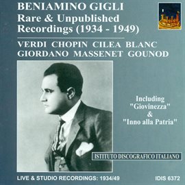 Cover image for Opera Arias: Gigli, Beniamino - Gounod, C.-F. / Giordano, U. / Blanc, G. / Massenet, J. / Verdi, ...