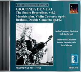 Cover image for De Vito, Gioconda: Studio Recordings, Vol. 2 (1951-1952)