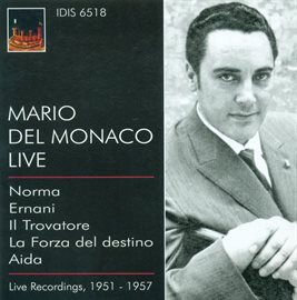 Cover image for Opera Arias (tenor): Del Monaco, Mario -  Bellini, V. / Verdi, G. (1951-1957)
