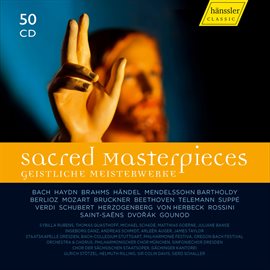 Cover image for Sacred Masterpieces Stuttgart Gachinger Kantorei, Stuttgart Bach Collegium, Rilling