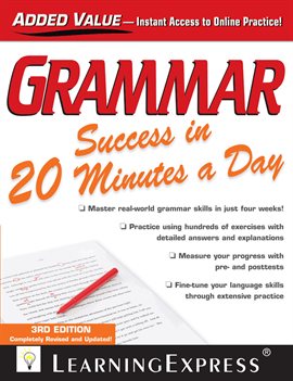 Cover image for Grammar Success in 20 Minutes a Day