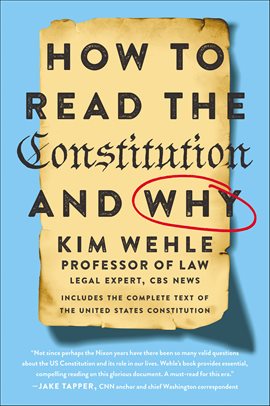 Cover image for How to Read the Constitution-and Why