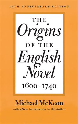 Cover image for The Origins of the English Novel, 1600–1740