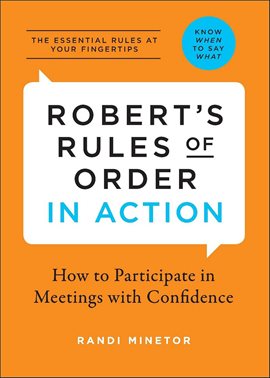 Cover image for Robert's Rules of Order in Action