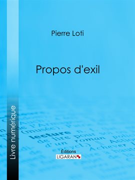 Cover image for Propos d'exil
