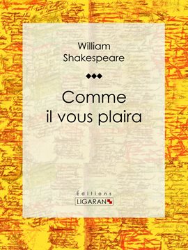 Cover image for Comme il vous plaira