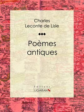 Cover image for Poèmes antiques