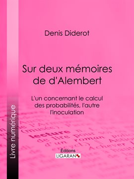Cover image for Sur Deux Mémoires de d'Alembert