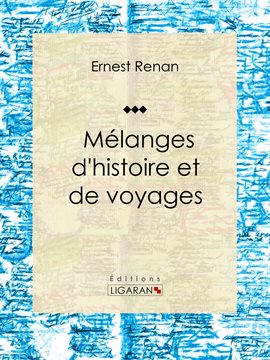 Cover image for Mélanges d'histoire et de voyages
