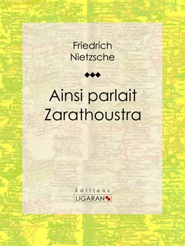 Cover image for Ainsi parlait Zarathoustra