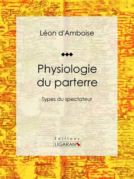 Cover image for Physiologie du parterre