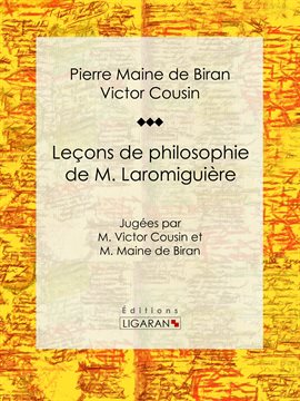Cover image for Leçons de philosophie de M. Laromiguière