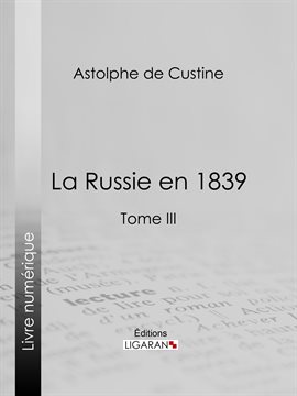 Cover image for La Russie en 1839