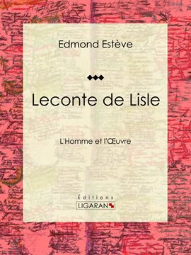 Cover image for Leconte de Lisle