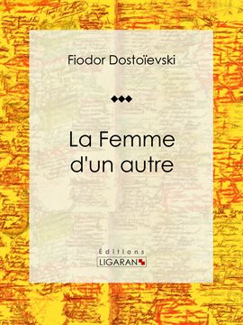 Cover image for La Femme d'un autre