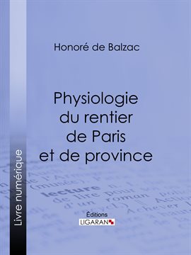 Cover image for Physiologie du rentier de Paris et de province