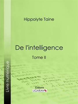 Cover image for De l'intelligence