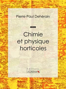 Cover image for Chimie et physique horticoles