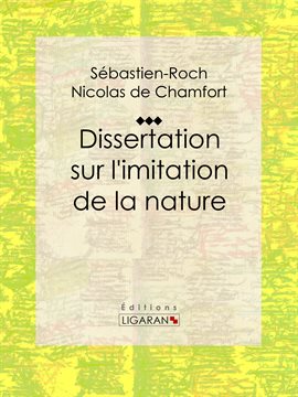Cover image for Dissertation sur l'imitation de la nature