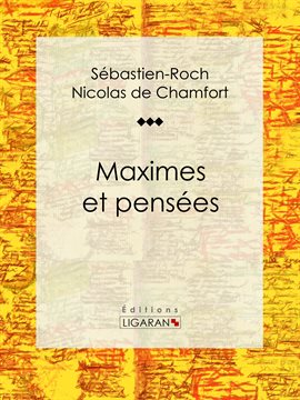 Cover image for Maximes et pensées