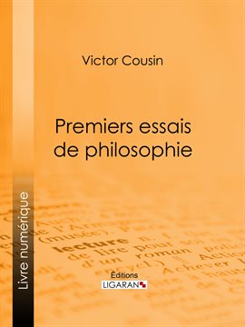 Cover image for Premiers essais de philosophie