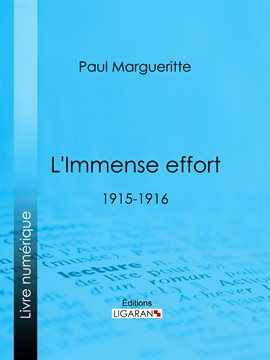 Cover image for L'Immense effort