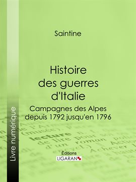 Cover image for Histoire des guerres d'Italie