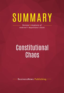 Cover image for Summary: Constitutional Chaos