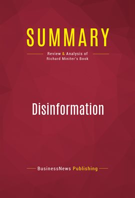 Cover image for Summary: Disinformation
