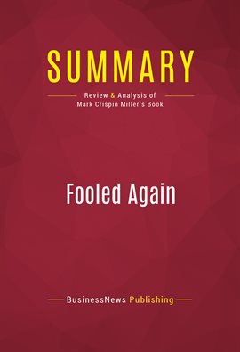 Cover image for Summary: Fooled Again
