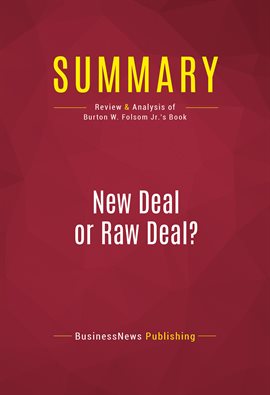 Summary New Deal or Raw Deal Kalamazoo Public Library